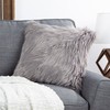 Hastings Home Hastings Home 18-Inch Himalayan Faux Fur Pillow, Gray 649956THQ